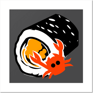 Crab Eating Sushi Posters and Art